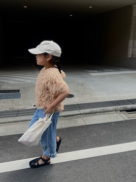 「おんなのこコーデ」｜「アイテム（帽子）」を使った、roo.さん（キッズ・110cm）の夏コーディネート