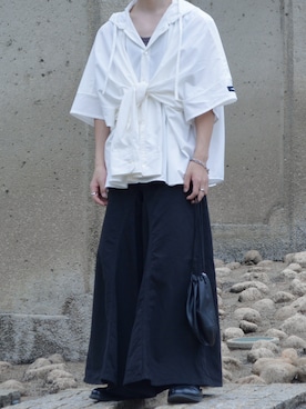 「MM6 Maison Margiela（ｴﾑｴﾑｼｯｸｽ ﾒｿﾞﾝ ﾏﾙｼﾞｪﾗ）のアイテム（パンツ）」を使った、塩さん（メンズ・167cm）の夏コーディネート