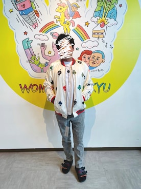 「アイテム（チノパンツ、シルバー系）」を使った、ぎんすけさん（メンズ・165cm）の秋コーディネート