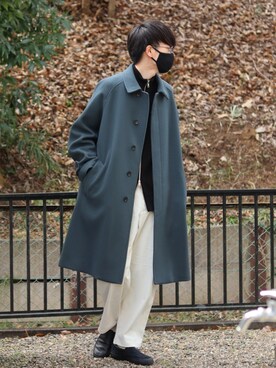 ステンカラーコートを使った 無印良品 のメンズ人気ファッションコーディネート Wear