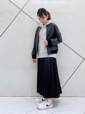 「キレイめコーデ」｜「アイテム（MA-1）」を使った、ｍａｙｕｋｏさん（レディース・165cm）の夏コーディネート