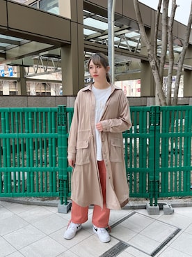 「AVIREX（アヴィレックス）のアイテム（シャツワンピース）」を使った、ｍａｙｕｋｏさん（レディース・165cm）の春コーディネート