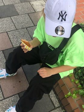 「蛍光カラー」｜「アイテム（その他）」を使った、ぴょすさん（レディース・158cm）の夏コーディネート