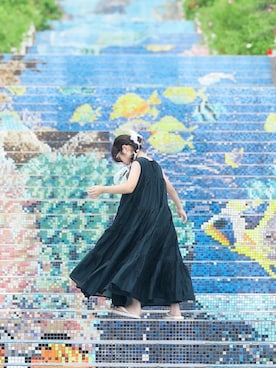 「アイテム（ヘアアクセサリー）」を使った、Kannaさん（キッズ・128cm）の夏コーディネート