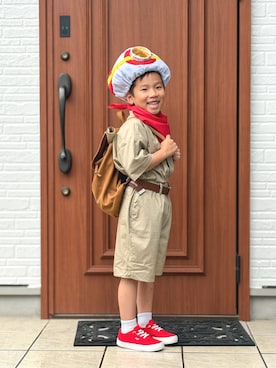 「アイテム（バックパック/リュック）」を使った、Kannaさん（キッズ・110cm）の秋コーディネート