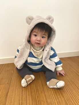「BAKER（ベイカー）のアイテム」を使った、ozakidsさん（キッズ・80cm）の冬コーディネート