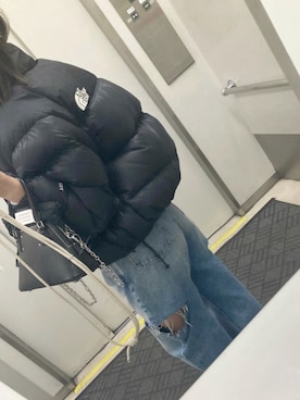 「アイテム（ダウンジャケット/コート）」を使った、tckdさん（レディース・156cm）の春コーディネート