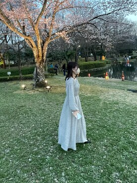 「SLURR（スラ―）のアイテム」を使った、あかりさん（レディース・153cm）の春コーディネート