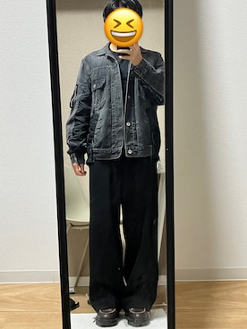 「アイテム（モカシン/デッキシューズ）」を使った、syunさん（メンズ・165cm）の秋コーディネート