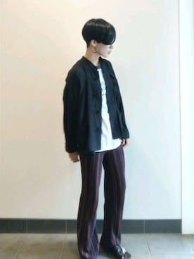 「Rie Miller（リエミラー）のアイテム（ブルゾン）」を使った、裕輔さん（レディース・161cm）の秋コーディネート
