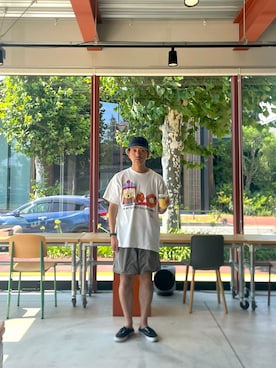 「オフィススタイル」｜「アイテム（帽子）」を使った、B-calさん（メンズ・172cm）の夏コーディネート