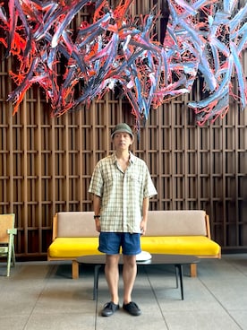 「アイテム（デニムパンツ）」を使った、B-calさん（メンズ・172cm・40代）の夏コーディネート