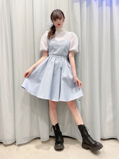 lilLilly バックリボンミニワンピース バックリボンミニワンピース V3263 | Lily Boutique(リリー
