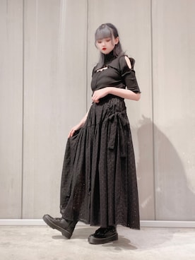 「オールブラックコーデ」｜𝒮𝒶𝓎𝒶𝓀𝒶さん（レディース・154cm）の春コーディネート