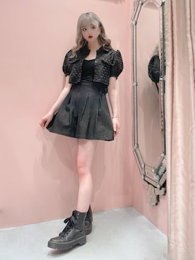 「シア―ブラウス」｜「アイテム（ブーツ）」を使った、𝒮𝒶𝓎𝒶𝓀𝒶さん（レディース・154cm）の春コーディネート