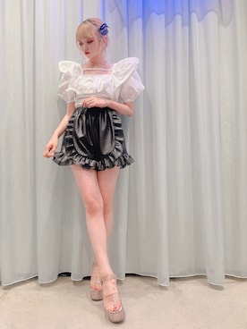 「アイテム（ヘアピン）」を使った、𝒮𝒶𝓎𝒶𝓀𝒶さん（レディース・154cm）の夏コーディネート