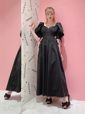 「肌見せ」｜「アイテム（ワンピース/ドレス）」を使った、𝒮𝒶𝓎𝒶𝓀𝒶さん（レディース・154cm）の夏コーディネート