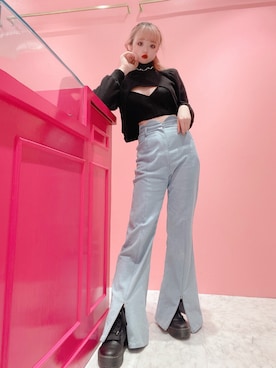 「スカラップ」｜「アイテム（アクセサリー）」を使った、𝒮𝒶𝓎𝒶𝓀𝒶さん（レディース・154cm）の冬コーディネート