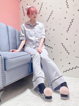 「シュシュ」｜「アイテム（ルームウェア）」を使った、𝒮𝒶𝓎𝒶𝓀𝒶さん（レディース・154cm）の冬コーディネート