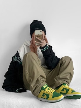 「春服」｜「アイテム（スタジャン）」を使った、Nylaus officialさん（レディース・150cm）の春コーディネート