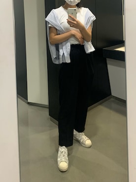ㅤㅤㅤㅤㅤㅤㅤㅤㅤㅤㅤㅤㅤさんの「ドレープリラックステーパードアンクルパンツ」を使ったコーディネート