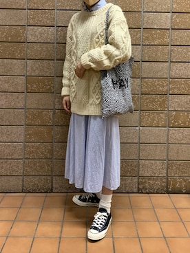 「チャックテイラー」｜「アイテム（ワンピース/ドレス）」を使った、ㅤㅤㅤㅤㅤㅤㅤㅤㅤㅤㅤㅤㅤさん（レディース・169cm）の秋コーディネート
