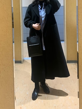 「SLY（スライ）のアイテム（チェスターコート）」を使った、ㅤㅤㅤㅤㅤㅤㅤㅤㅤㅤㅤㅤㅤさん（レディース・169cm）の冬コーディネート