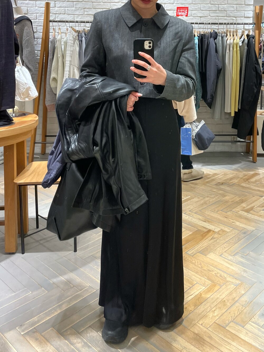 ZARA グレー テーラードクロップド丈ジャケット&ワイドパンツ ZARA - テーラードジャケット ワイドパンツ セットアップ 七分丈