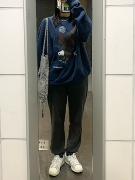 「スウエットパンツ」｜「アイテム（アクセサリー）」を使った、ㅤㅤㅤㅤㅤㅤㅤㅤㅤㅤㅤㅤㅤさん（レディース・169cm）の春コーディネート