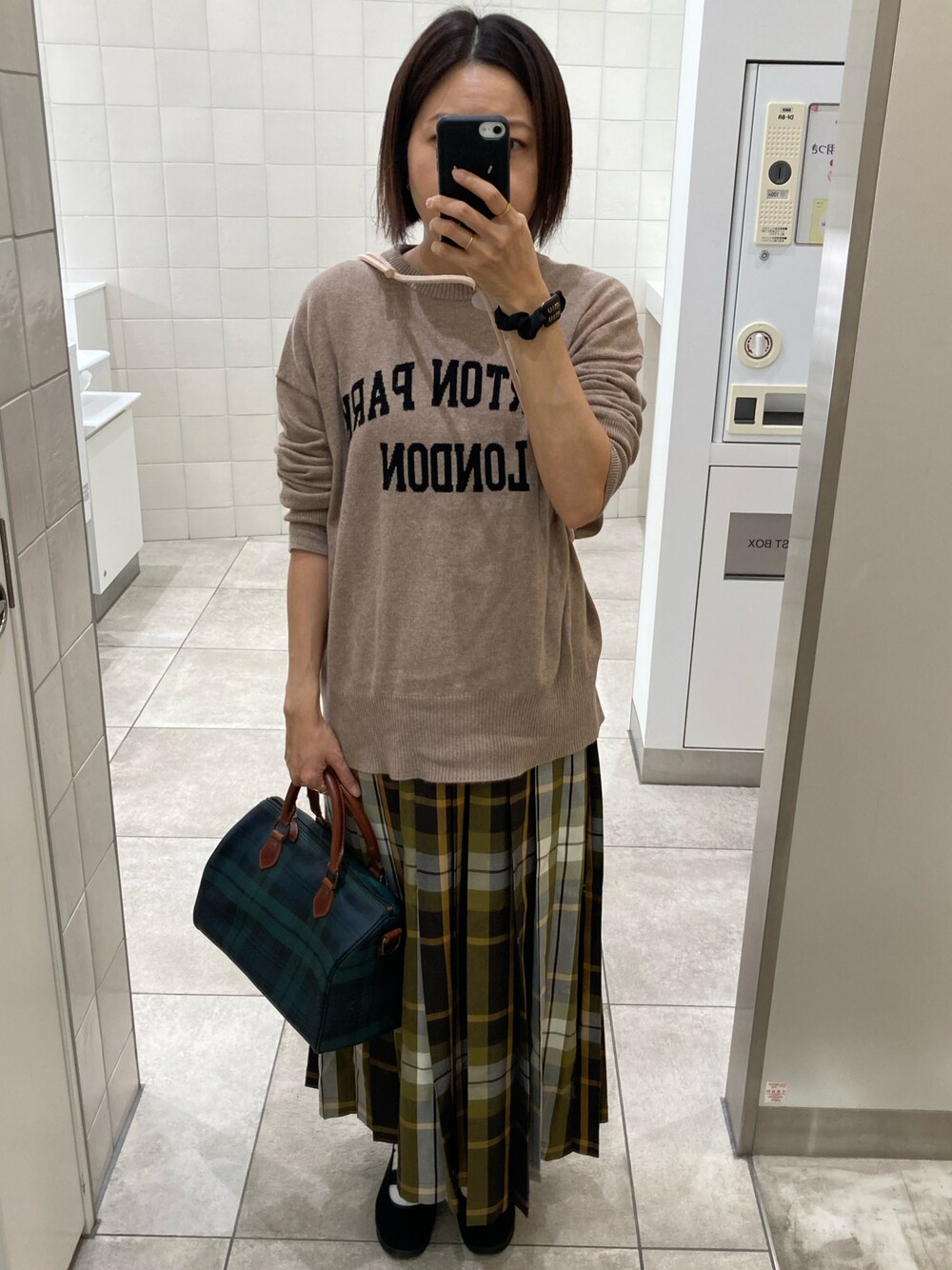 【人気アイテム】RALPH LAUREN BOSTON BAG GREEN Ralph Lauren/bag/check/green/ラルフローレン/ボストンバッグ