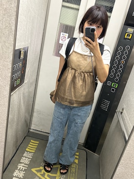 「coen（コーエン）のアイテム」を使った、るいるい骨ストさん（レディース・163cm・40代）の夏コーディネート