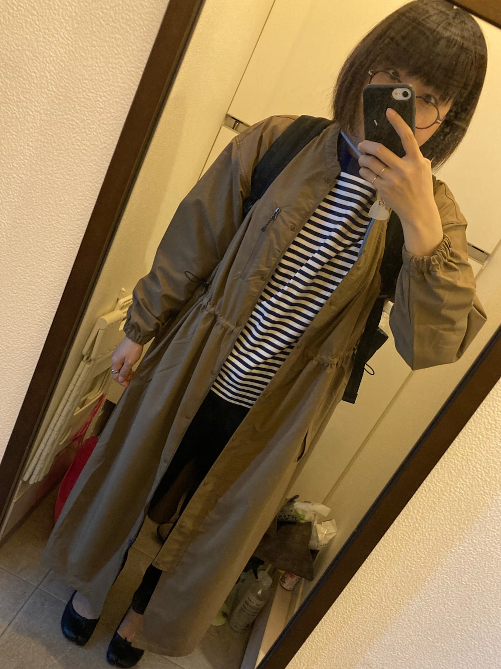 「都会に行く」｜「tukn.のアイテム（パンプス、ブラック系）」を使った、るいるい骨ストさん（レディース・163cm）の春コーディネートの1枚目の写真