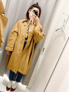 「アイテム（トレンチコート）」を使った、るいるい骨ストさん（レディース・163cm・40代）の春コーディネート