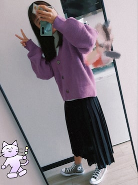 「アイテム（アンサンブル、パープル系）」を使った、kiseiさん（レディース・160cm）の秋コーディネート