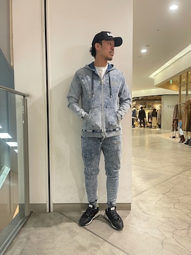 「B2nd」｜「アイテム（スウェットパンツ）」を使った、TAKEさん（メンズ・170cm）の秋コーディネート