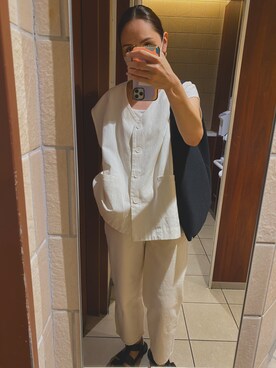 「CANAL JEAN（キャナルジーン）のアイテム（その他アウター）」を使った、☺︎hal☺︎さん（レディース・163cm）の秋コーディネート