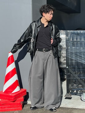 「Chikashitsu +（チカシツプラス）のアイテム」を使った、kenさん（メンズ・175cm）の冬コーディネート