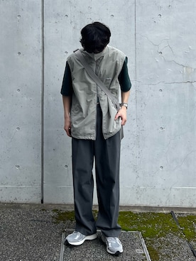 「UNIQLO（ユニクロ）のアイテム（スラックス）」を使った、kenさん（メンズ・175cm）の夏コーディネート