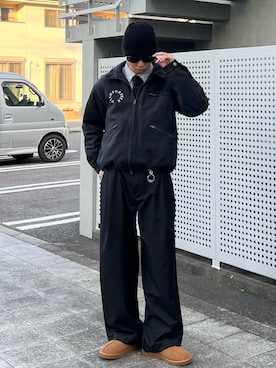 「アイテム（スリッポン）」を使った、kenさん（メンズ・175cm・20代）の秋コーディネート