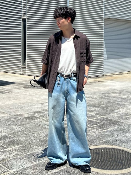 GAUZE MESH CHECK H/S SHIRT