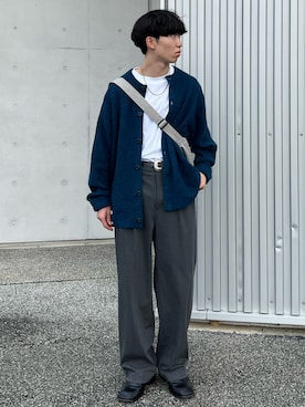 「UNIQLO（ユニクロ）のアイテム（スラックス）」を使った、kenさん（メンズ・175cm）の秋コーディネート