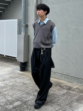 「アイテム（ベスト）」を使った、kenさん（メンズ・175cm）の秋コーディネート