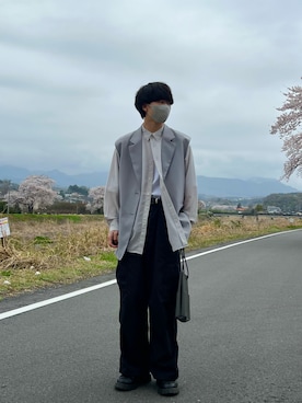 「shiki tokyo（シキトウキョウ）のアイテム（ローファー）」を使った、kenさん（メンズ・175cm）の春コーディネート