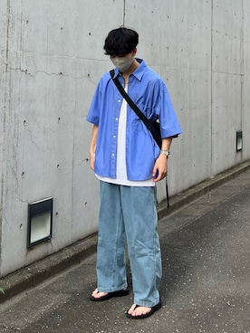 「UNIQLO（ユニクロ）のアイテム（バッグ）」を使った、kenさん（メンズ・175cm）の夏コーディネート
