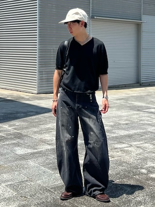 「POLeR（ポーラー）のPOLeR/ポーラー FURRY FONT COTTON 6P CAP ファーリーフォント コットン 6パネル キャップ（キャップ）」を使った、kenさん（メンズ・175cm）の夏コーディネート