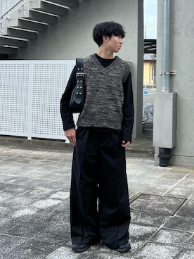 「アイテム（ベスト）」を使った、kenさん（メンズ・175cm）の秋コーディネート