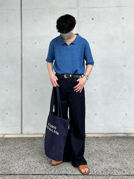 soerte(ソエルテ)の「- Jaguard skipper knit polo / ジャガード