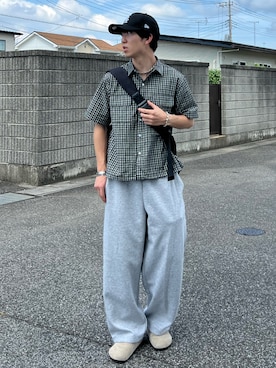 「アイテム（スウェットパンツ）」を使った、kenさん（メンズ・175cm・20代）の夏コーディネート