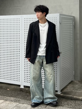「アイテム（テーラードジャケット）」を使った、kenさん（メンズ・175cm・20代）の秋コーディネート