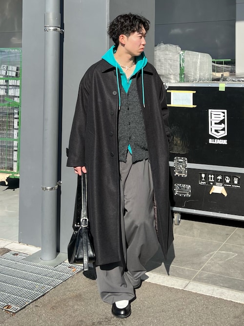 Shaggy knit mix cardigan / シャギーニットミックスカーディガン